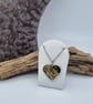 Heart Shaped Leaves, Cogs and Runes Resin Pendant - Image 1