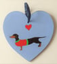 Dinky Dachshund heart shape