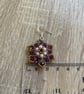 Big purple flower earrings  - Image 5