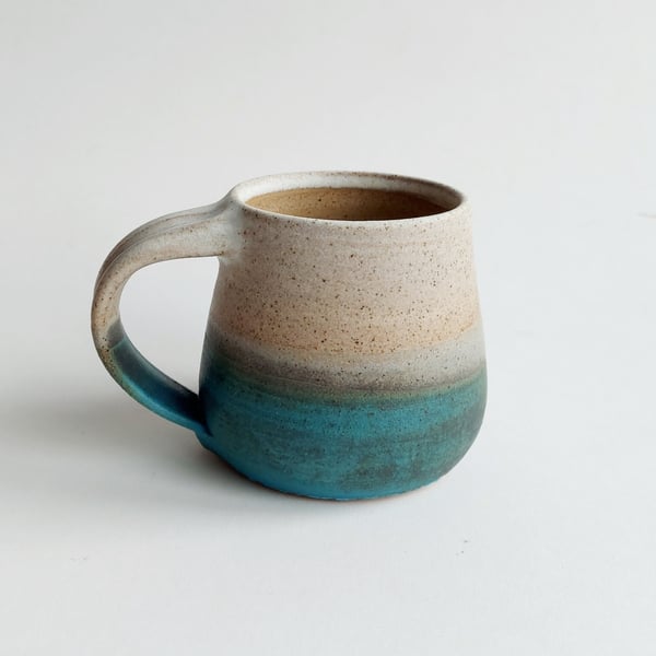 Large mug in Tiree Sea Glaze