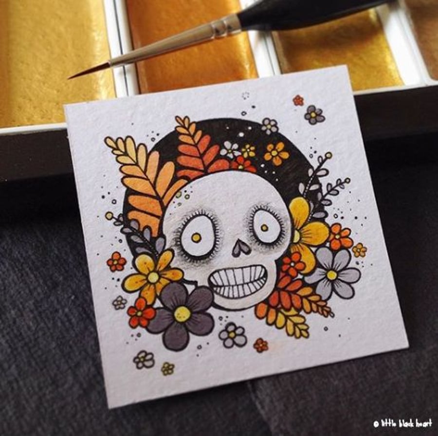autumn skull - original twinchie
