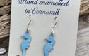 Enamelled sea&beach earrings 