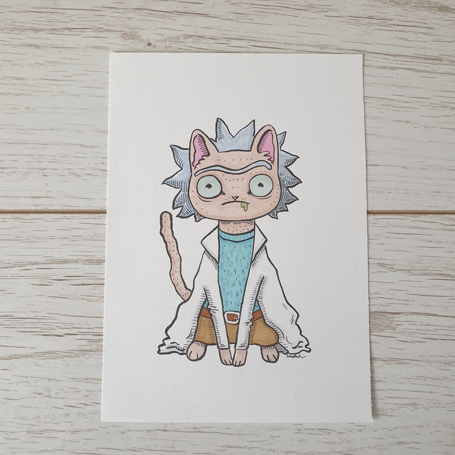 Kitten Rick Original Drawing