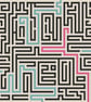 227 - The Maze Cross Stitch Pattern: Retro Geometric Linear Design (PDF Chart)  - Image 3