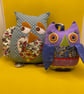 Fabric Owl Pincushion for a Stitcher to Use or Decorate Their Workroom.  - Image 1