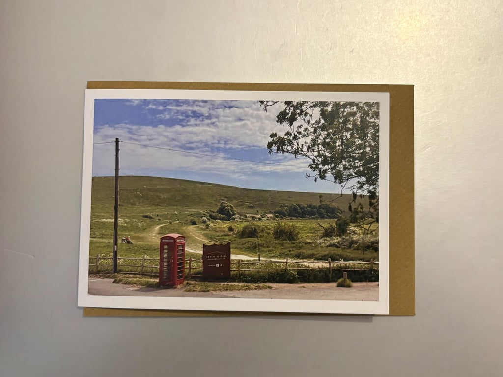 Ringing in the Silence, Seven Sisters Country Park A5 Greeting Card 