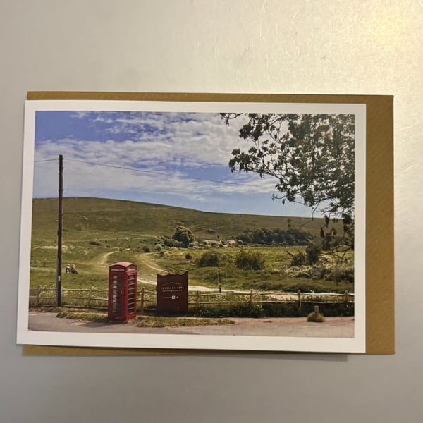 Ringing in the Silence, Seven Sisters Country Park A5 Greeting Card 