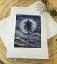 Christmas Tree Landscape Art Card. - Image 5