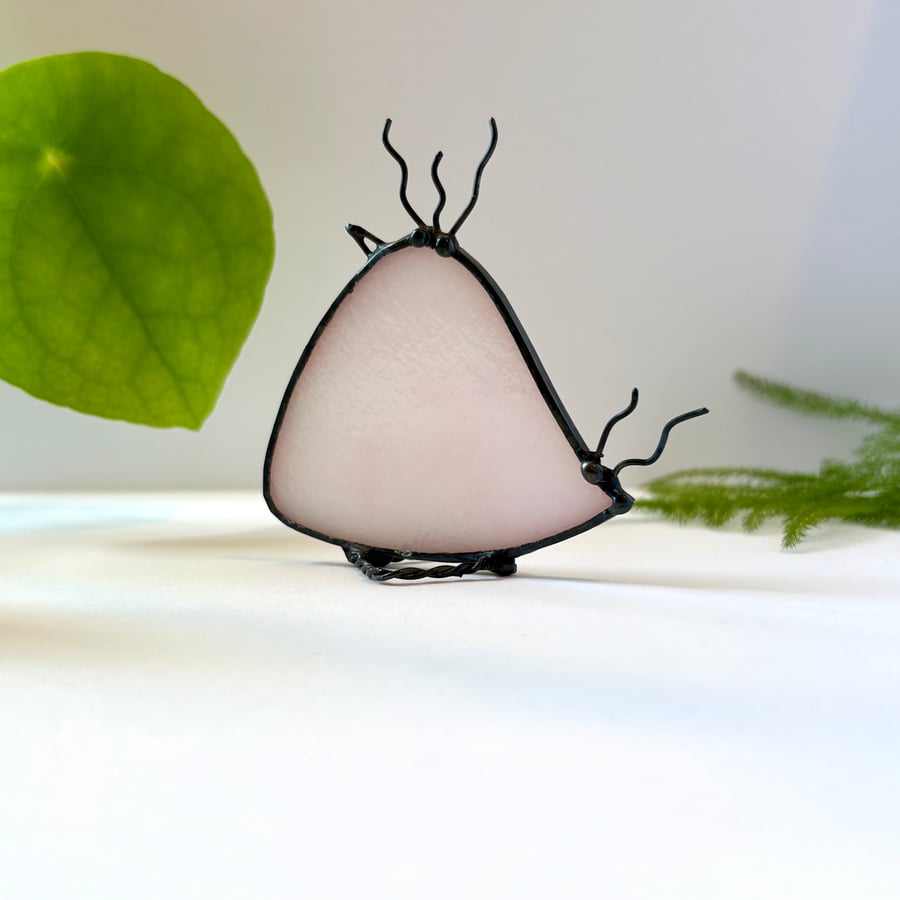 Bird with Attitude, Characterful stained glass bird suncatcher, Joyful wildlife 