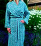 Handmade Liberty of London Tana Lawn Dressing Gown – Luxury Robe –Gingham Garden - Image 1
