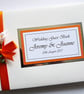Wedding guest book with lilies, orange and white wedding guest book - Image 1