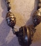 Chunky Antique Silver and Leather Necklace - Image 5