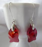 Sterling Silver and Swarovski Crystal Fish Earrings (with solid bail) - Image 3