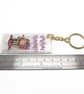 Gift for a Special Teacher, Appreciation Keyring with Girl and Flowers - Image 3