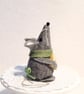 Cute Grey Felt Mouse with 'Cheese' Home Decor, Gift