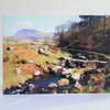 Welsh river - landscape greeting card