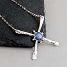 GOLD & Silver  Kyanite Pendant, Handmade Urban Jewellery