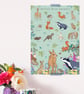 British Wild Animals Poster - Field Guide Poster - A3 sized - Image 1