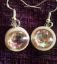 Wooden glass holographic earings  - Image 1