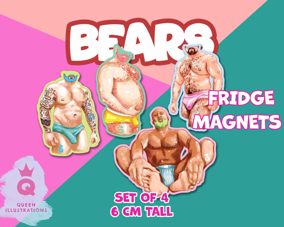 GAY BEARS Fridge Magnets