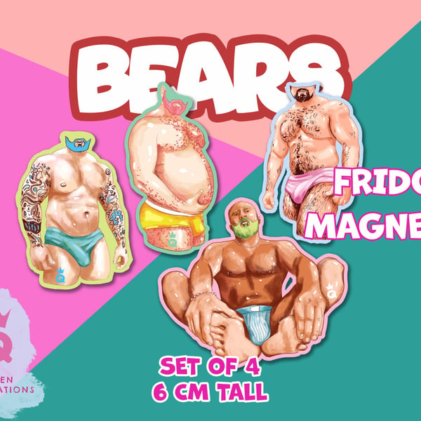 GAY BEARS Fridge Magnets