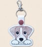 Kawaii Jack Russell Keyring - Embroidered Cute Dog Bag Charm - Image 6
