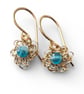 Gold Filled Crochet Apatite Earrings - Image 1