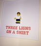 ENGLAND - Framed custom Lego minifigure - Three Lions - Image 1