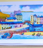 Art Greeting Card, Tenby Harbour, Pembrokeshire, Blank Inside, Size a5 - Image 1