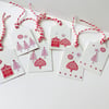Handmade Christmas Gift Tags pack of Six Scandi Style 