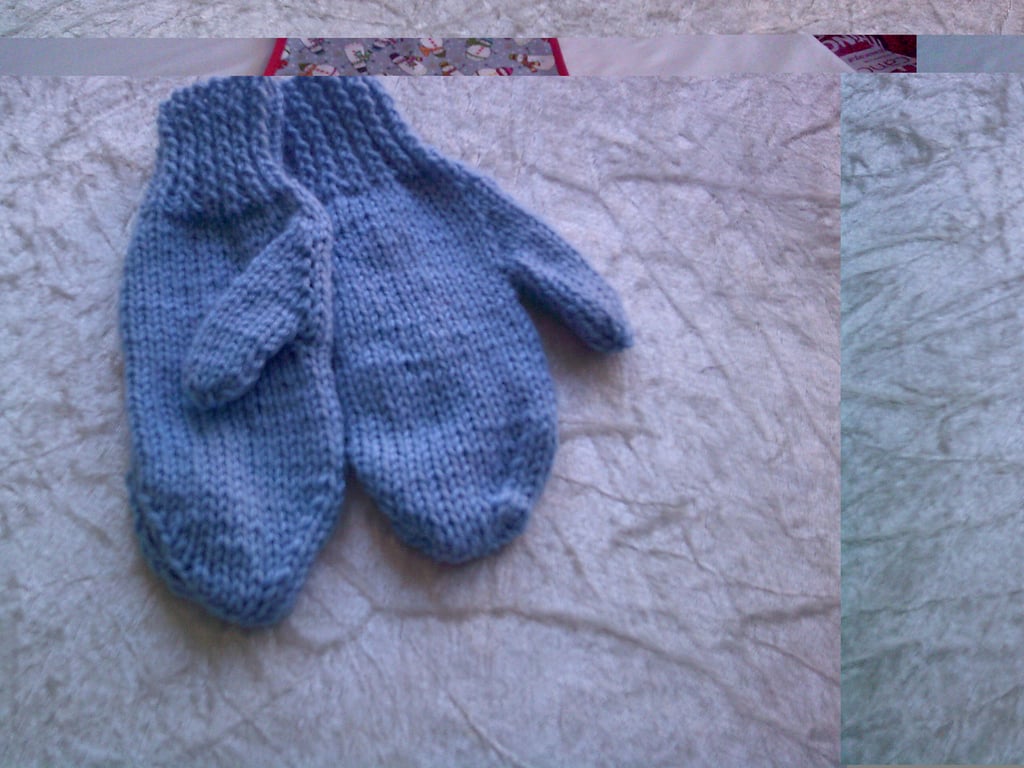 Child's Handed Knitted Mittens