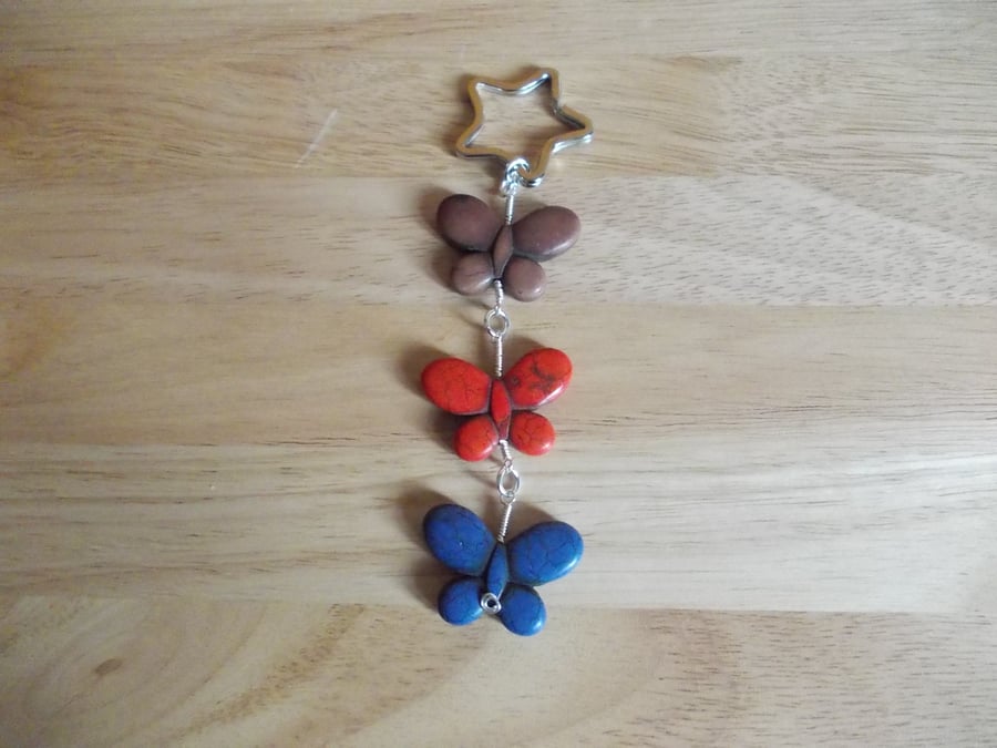 Butterfly bag charm