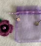 Purple Poppy Handmade Crochet Brooch  - Image 2