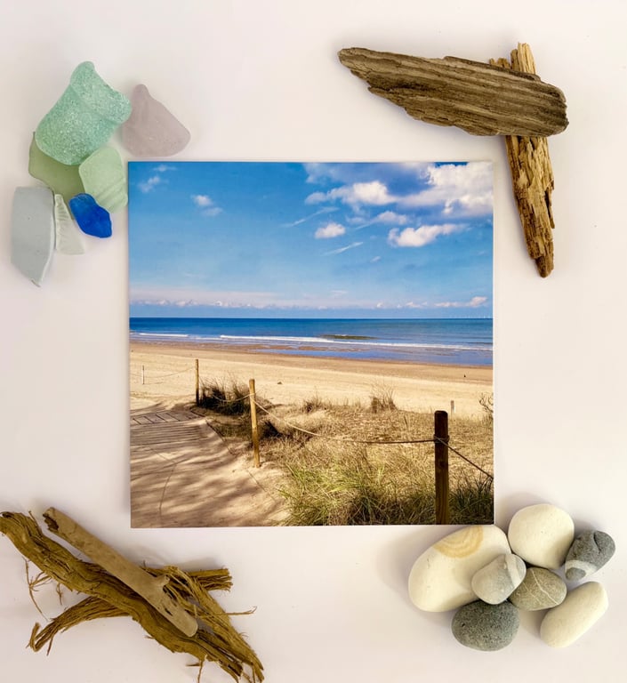 To the sea - printed greetings card