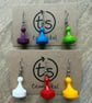 Clue Pawn Earrings - Full Set of Plastic Earrings Upcycled with Surgical Steel