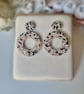 Animal Print - Jasper Circle Hoop Polymer Clay earrings 