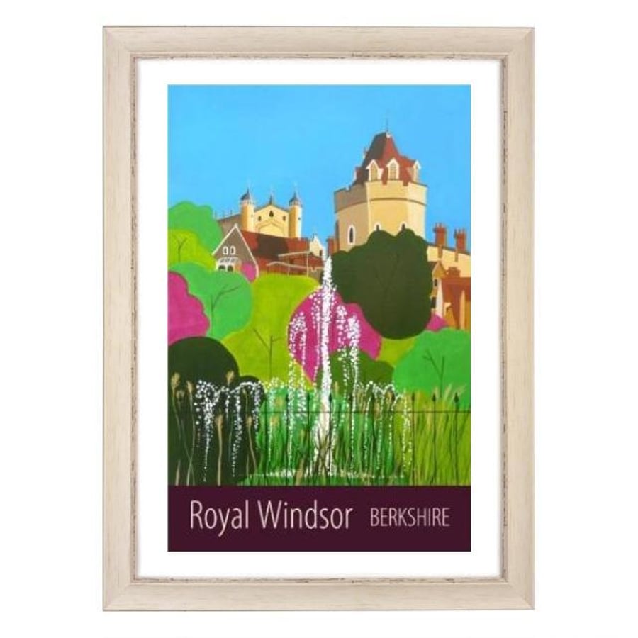 Royal Windsor travel poster print by Susie West