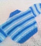 Baby's Blue and White Long Sleeved Jumper, New Baby Gift, Custom Make - Image 2