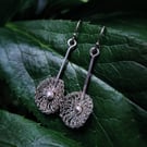 .999 Crochet Fine Silver Earrings