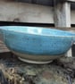 Scandi blue textured clay bowl - Image 1