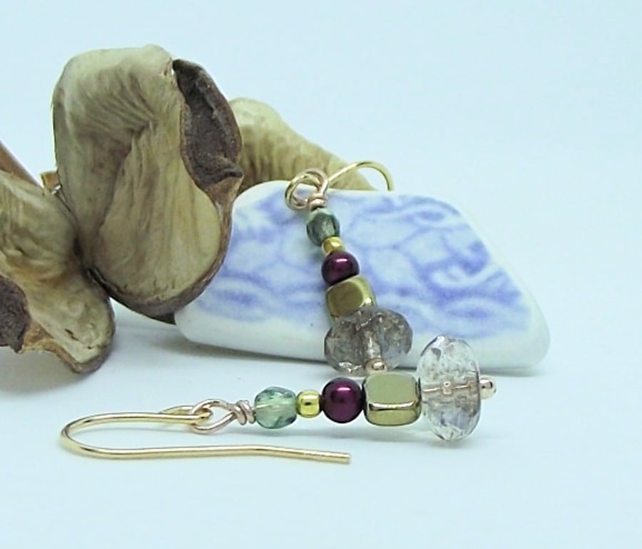 Two pairs of quartz earrings