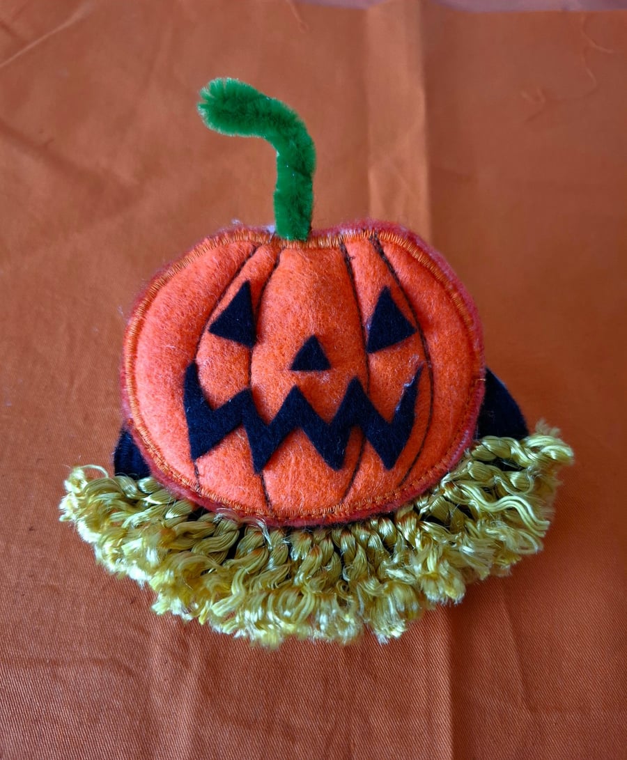 Halloween Pumpkin Hair Clip