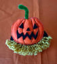 Halloween Pumpkin Hair Clip - Image 1
