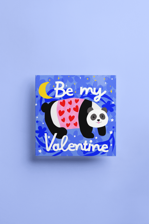 Be My Valentine Panda Card