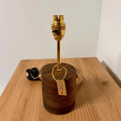 Hand-Turned Oak Lamp Base
