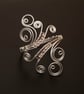 Silver Armlet, spiral and Celtic design upper arm cuff, celtic swirl armcuff,  - Image 1