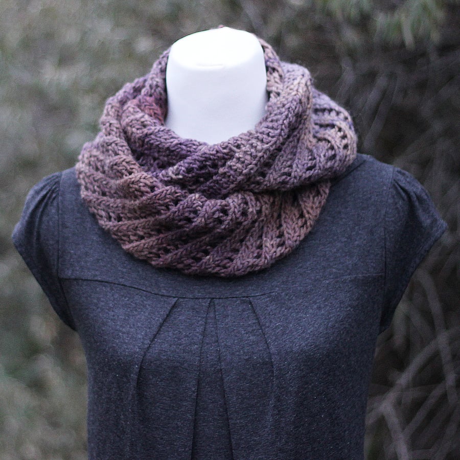 Scarf infinity, womens cowl, snood, gift guide for her