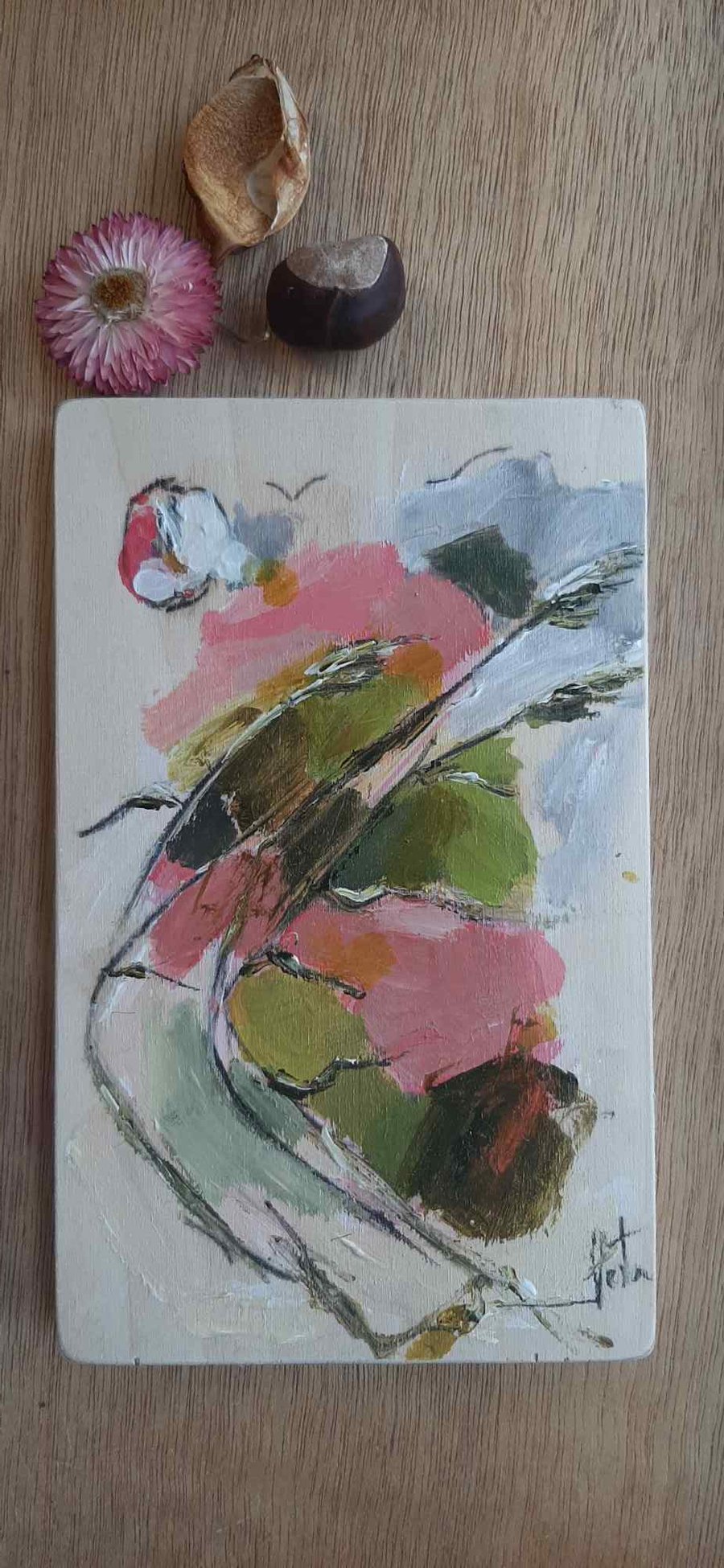 Semi abstract landscape painting 