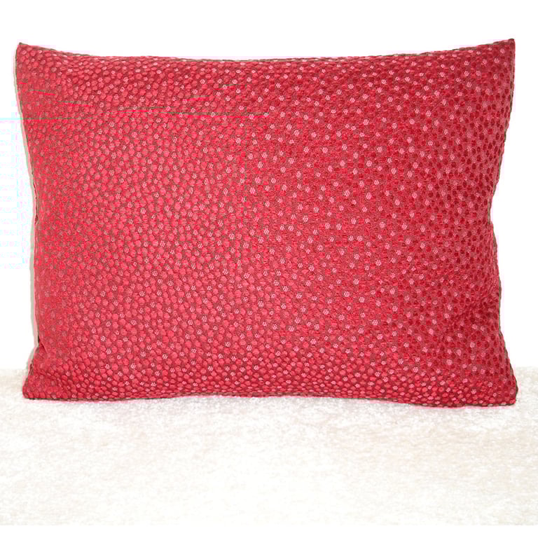 Red Cushion Cover 20x12 inch Oblong Bolster Chenille