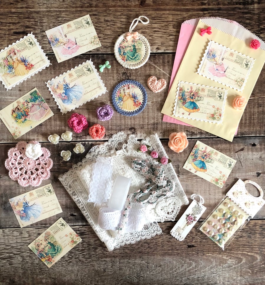 Shabby chic In the Garden (larger size) inspiration kit